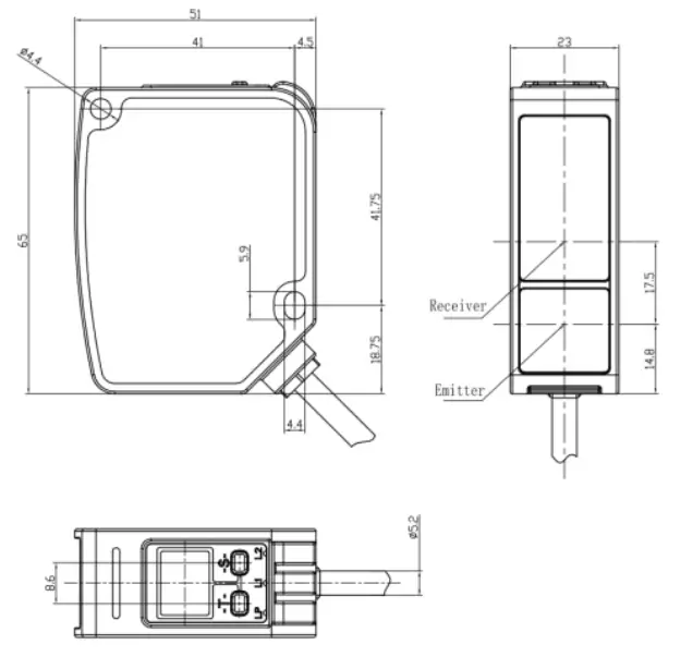 фото Оптический датчик расстояния LANBAO PDB-CM8TGU Air-po.ru Промоборудование