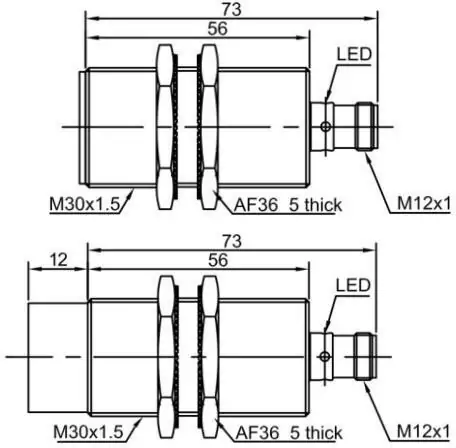 фото Индуктивный датчик расстояния LANBAO LR30XCN15LIM-E2 Air-po.ru Промоборудование