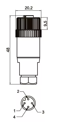 фото Разъем LANBAO QE12-N4F 1001 Air-po.ru Промоборудование