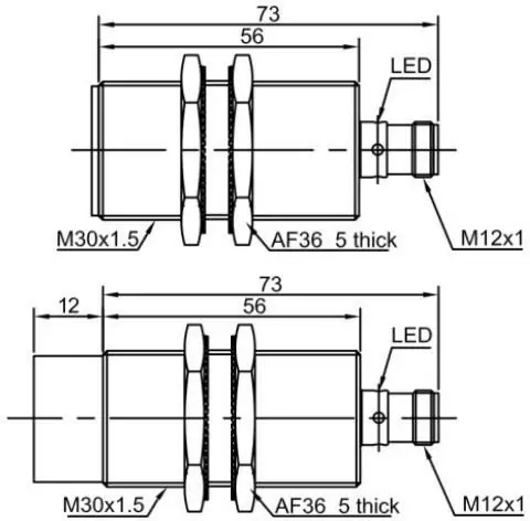 фото Индуктивный датчик расстояния LANBAO LR30XCF10LI4M-E2 Air-po.ru Промоборудование