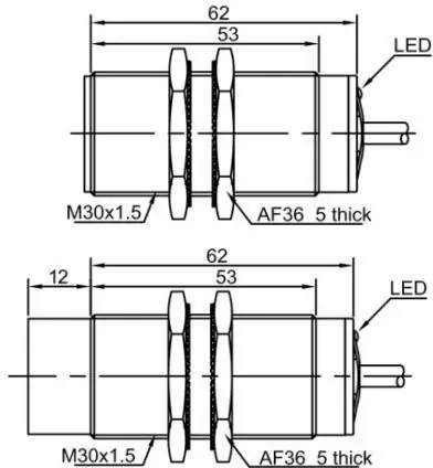 фото Индуктивный датчик расстояния LANBAO LR30XCN15LIM Air-po.ru Промоборудование