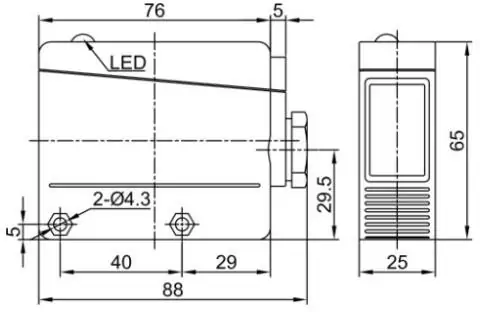 фото Оптический датчик LANBAO PTL-DM5DPRT3-D Air-po.ru Промоборудование