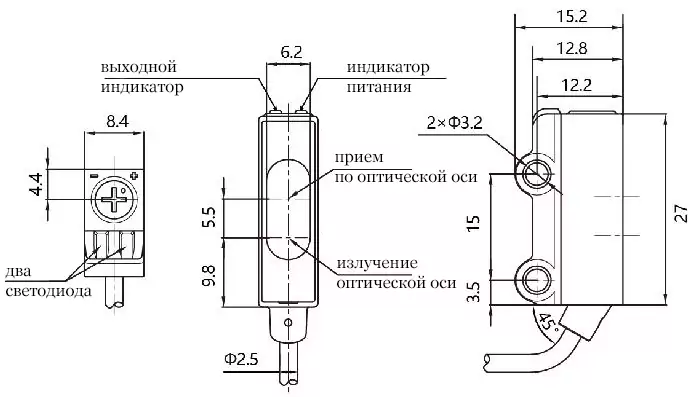 фото Оптический датчик LANBAO PST-YR30DPCS Air-po.ru Промоборудование
