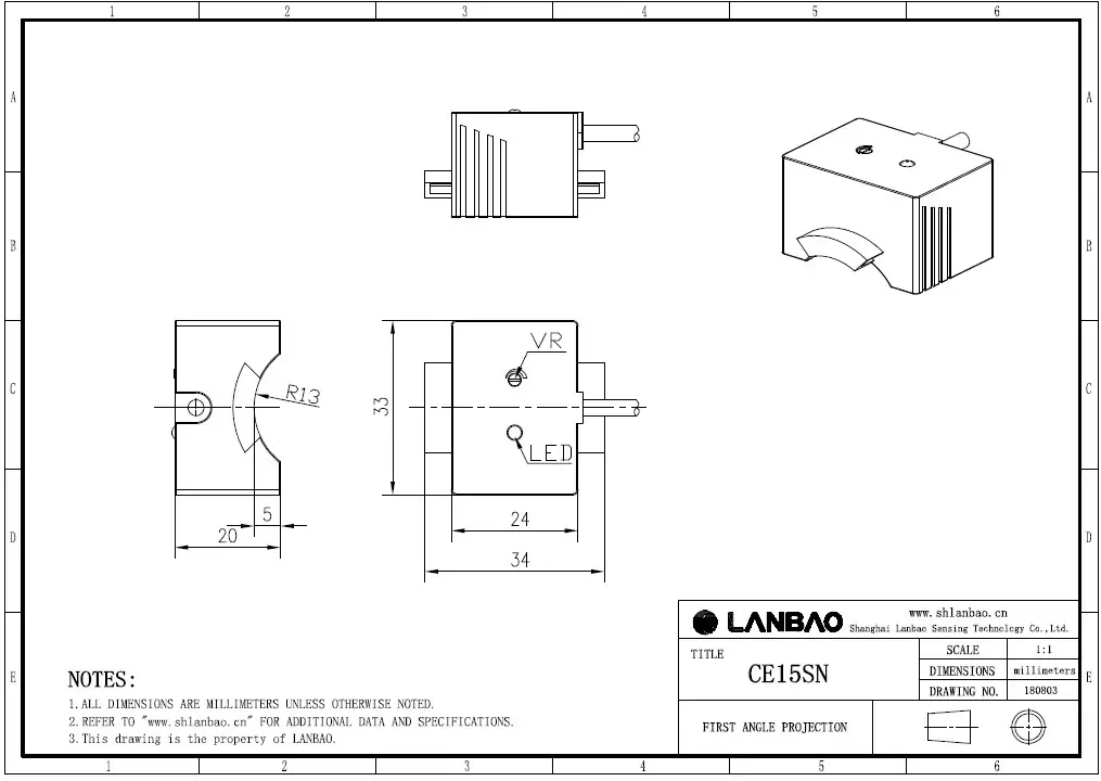 фото Емкостной датчик LANBAO CE15SN26DPC Air-po.ru Промоборудование
