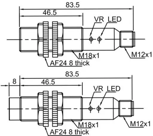 фото Емкостной датчик LANBAO CR18SCF08DNRY-E2 Air-po.ru Промоборудование