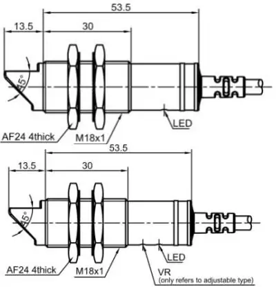 фото Оптический датчик LANBAO PR18G-BC10DPO Air-po.ru Промоборудование