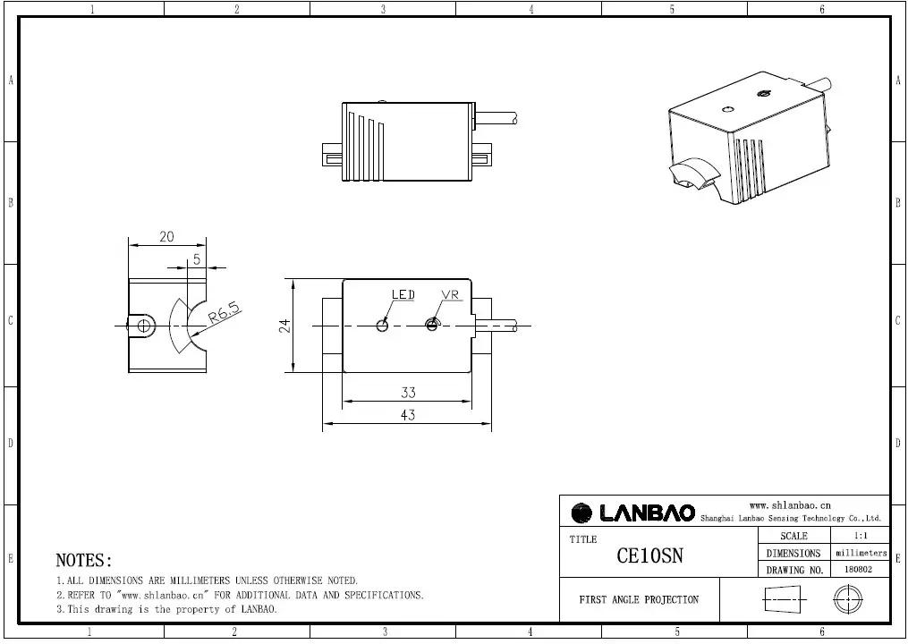 фото Емкостной датчик LANBAO CE10SN13DPC Air-po.ru Промоборудование