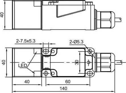 фото Индуктивный датчик LANBAO LE40XZSF15ENO-D Air-po.ru Промоборудование