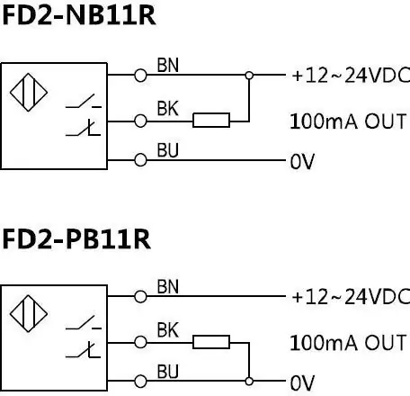 фото Усилитель для оптоволоконных датчиков LANBAO FD2-NB11R Air-po.ru Промоборудование